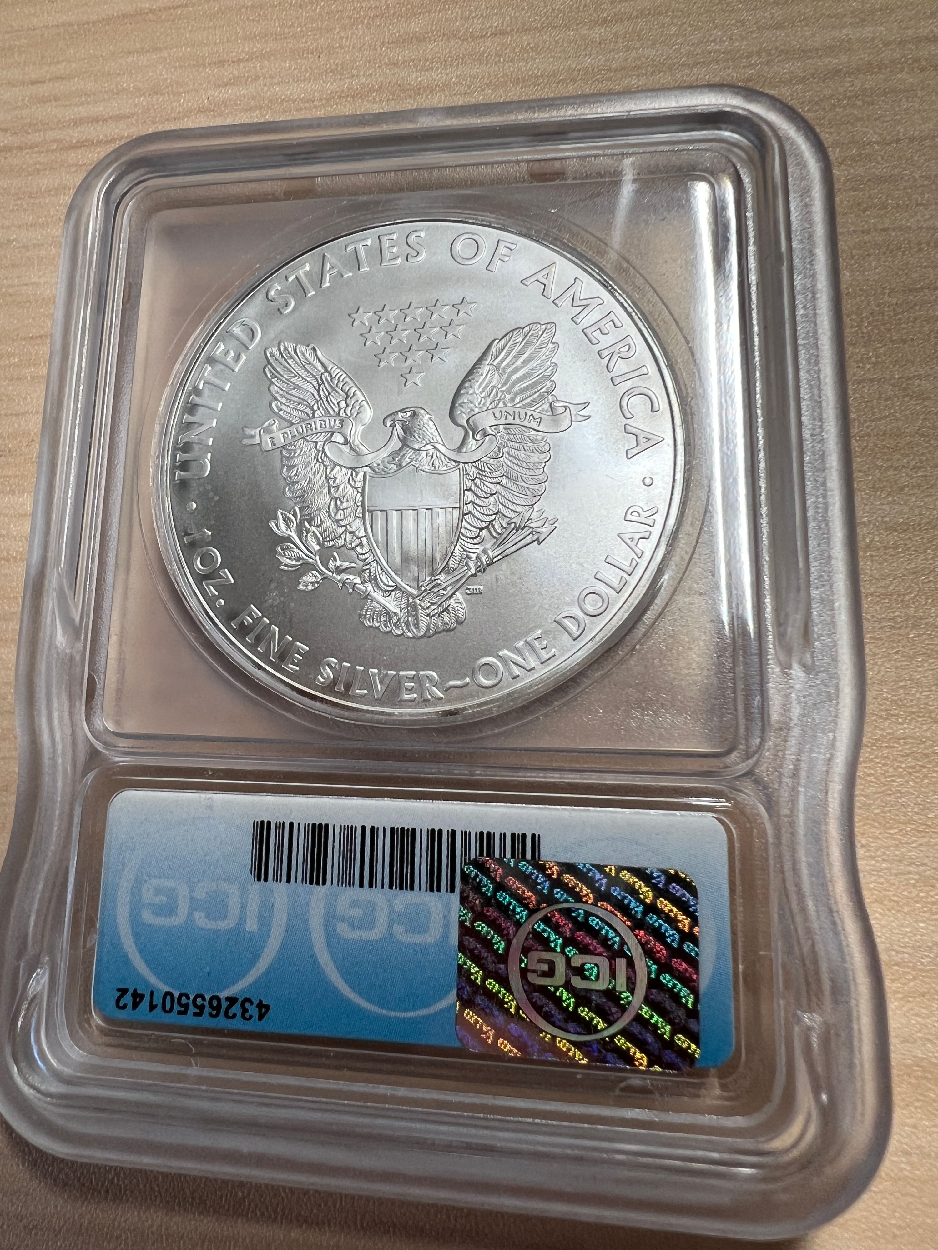 2010 American Silver Eagle | ICG MS70 | 1 oz .999 Fine Silver
