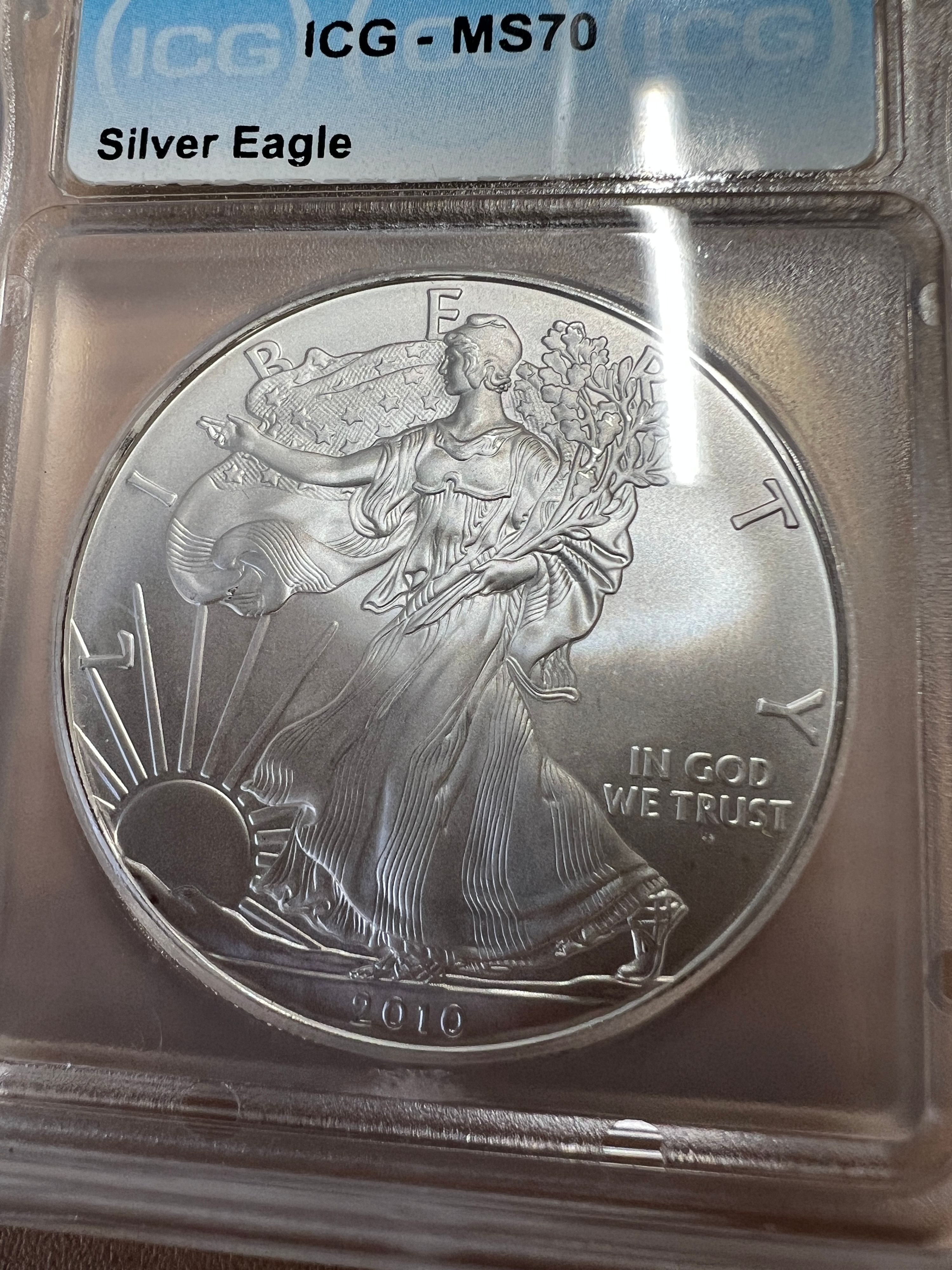 2010 American Silver Eagle | ICG MS70 | 1 oz .999 Fine Silver