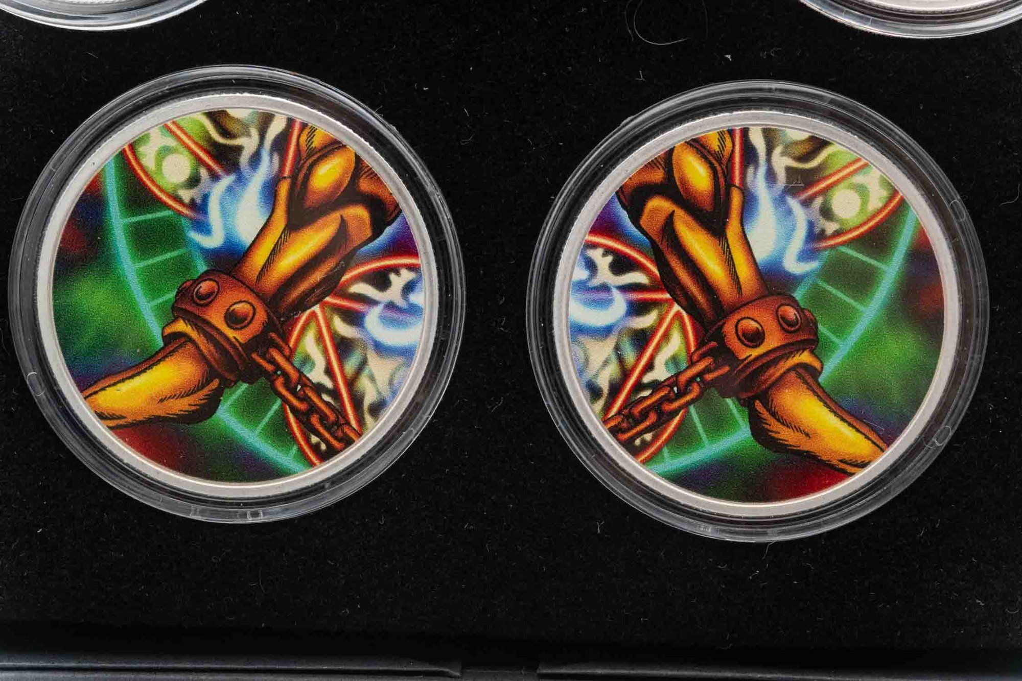 RARE Yugioh Exodia 5 1oz Colorized Silver Coin Set | PeerMetals