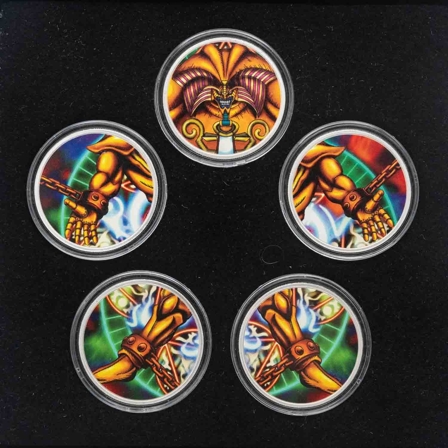 RARE Yugioh Exodia 5 1oz Colorized Silver Coin Set | PeerMetals