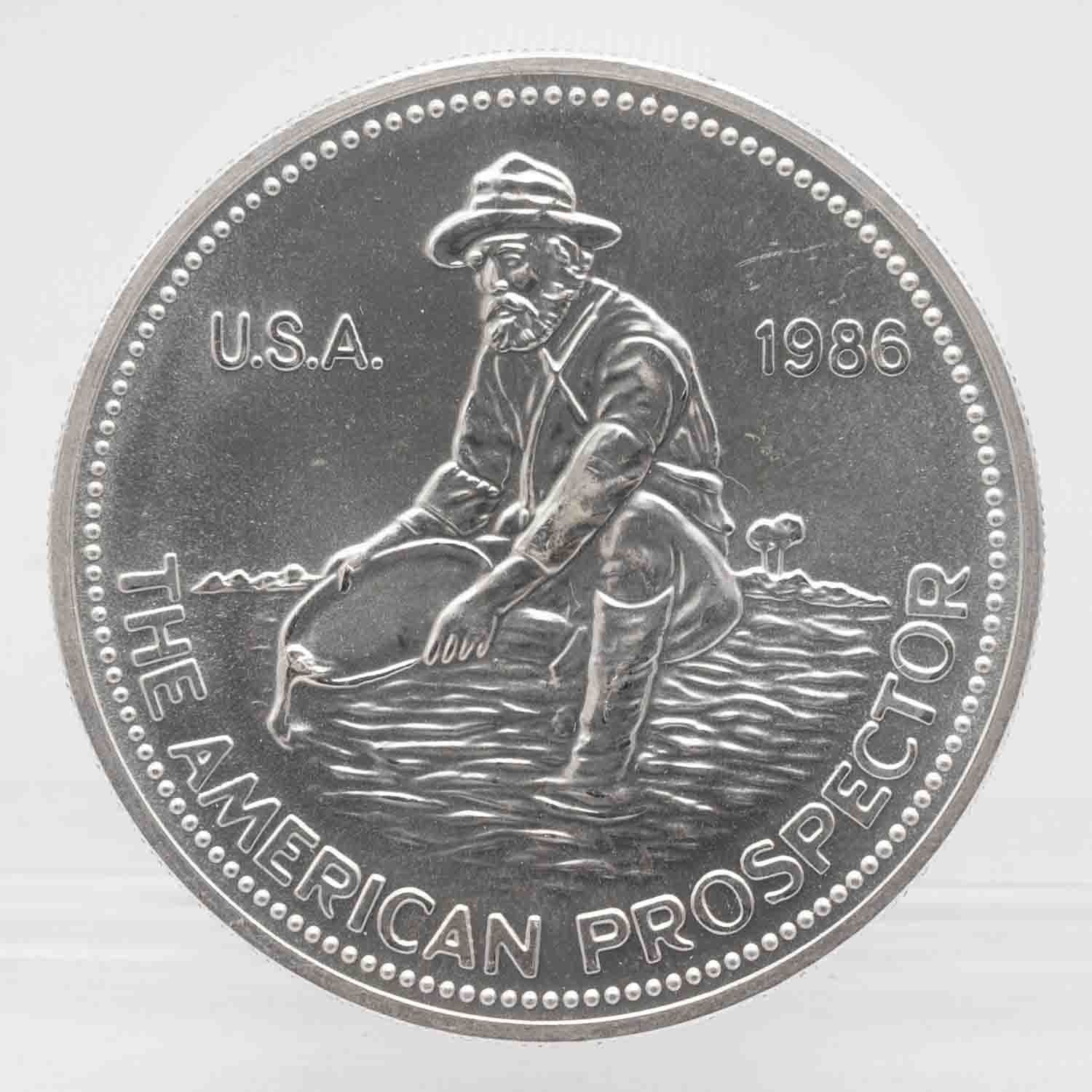 1986 Vintage Engelhard Prospector 1oz Silver Round | PeerMetals